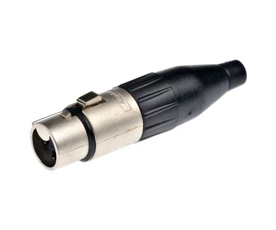 63-6652-24 Nexans Cable Mount XLR Connector, Vertical, Female, 120 V ac, Tin Plating 453-353