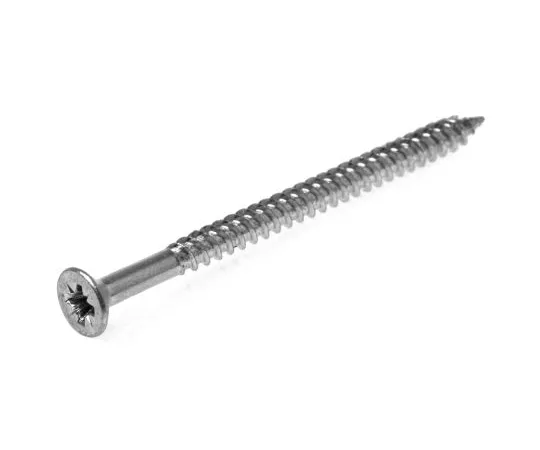 63-6693-83 Pozidriv Countersunk Steel Wood Screw Bright Zinc Plated, No. 8 Thread, 2.1/2in Length 521-204