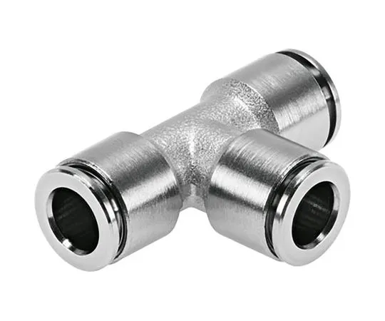 63-6995-68 Festo Pneumatic Tee Tube-to-Tube Adapter, Push In 4 mm x Push In 4 mm x Push In 4 mm , Food Grade , Chemical Resistant NPQH-T-Q4-E-P10