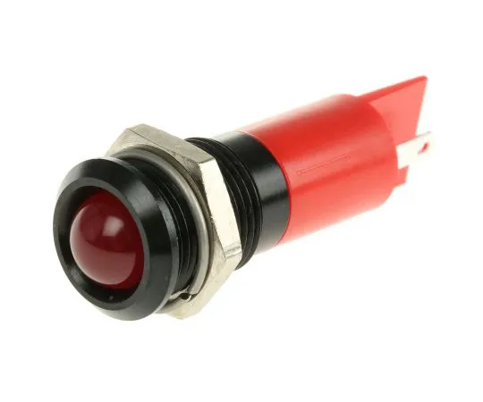 63-6586-37 RS PRO Red Indicator, 12 V dc, 14mm Mounting Hole Size, Solder Tab Termination 210-103