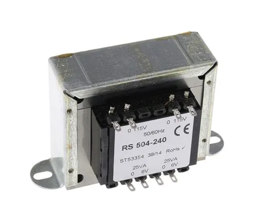 63-6680-20 RS PRO 50VA 2 Output Chassis Mounting Transformer, 6V ac 504-240
