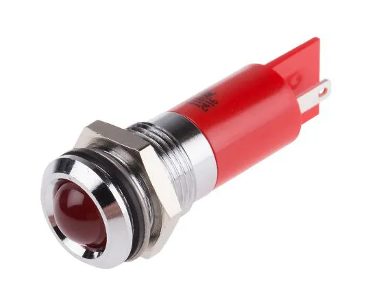 63-6587-28 RS PRO Red neon Indicator, 110 V, 14.5mm Mounting Hole Size, Solder Tab Termination, IP40 211-314