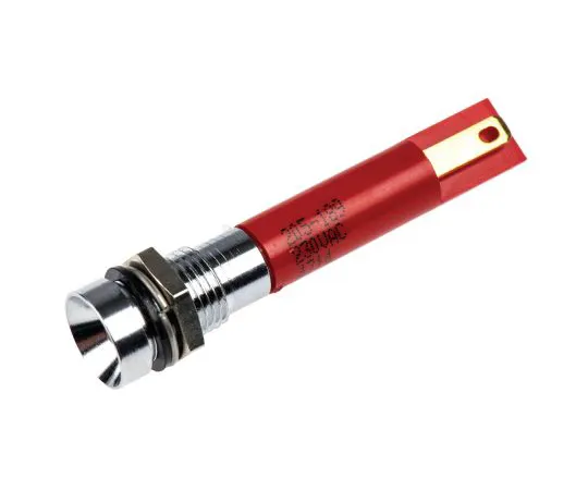 63-6582-42 RS PRO Red Indicator, 230 V ac, 8mm Mounting Hole Size, Tab Termination 205-189