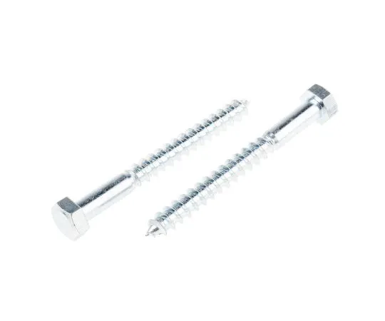 63-6732-90 RS PRO Hex Coach Screw, Steel Bright Zinc Plated, 8mm x 80mm 825-023