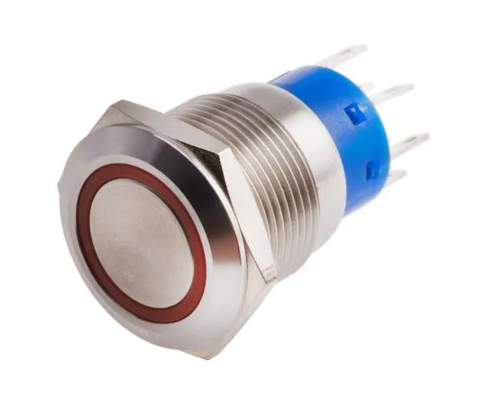 63-6777-66 RS PRO Double Pole Double Throw (DPDT) Latching Red LED Push Button Switch, IP67, 19.2 (Dia.)mm, Panel Mount, 250V ac 111-5776