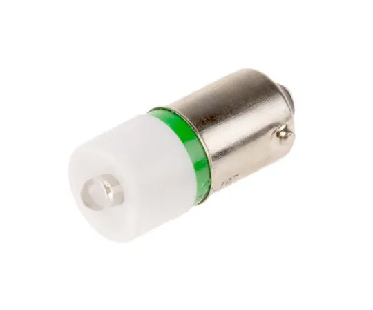 63-6586-44 LED Reflector Bulb, BA9s, Green, Single Chip, 10mm dia., 60V ac/dc 210-197