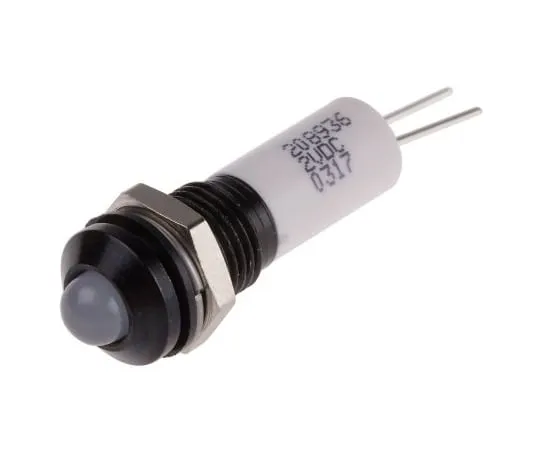 63-6585-46 RS PRO White Indicator, 2 V dc, 8mm Mounting Hole Size, Lead Pins Termination, IP67 208-936