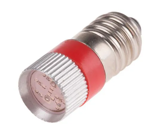 63-6583-46 LED Reflector Bulb, E10, Red, Multichip, 10mm dia., 48V ac/dc 206-700