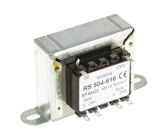63-6680-59 RS PRO 12VA 2 Output Chassis Mounting Transformer, 24V ac 504-616