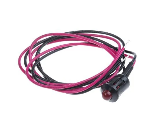 63-6582-72 RS PRO Red Indicator, 6 V dc, 8mm Mounting Hole Size, Lead Wires Termination 205-684