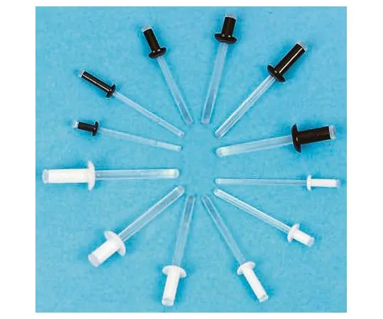 63-7324-68 6.4mm Black Plain Nylon Clinch Rivet, 3.2mm diameter, 1 → 4 mm Thickness CR 32-1-1