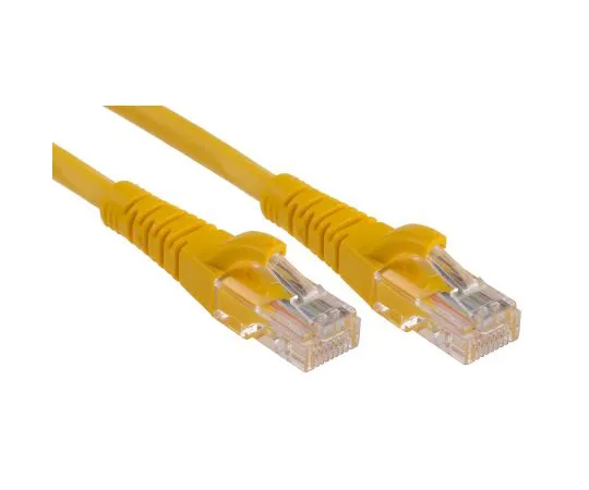 63-6703-43 RS PRO Yellow LSZH Cat5e Cable U/UTP, 1m Male RJ45/Male RJ45 Terminated 556-821