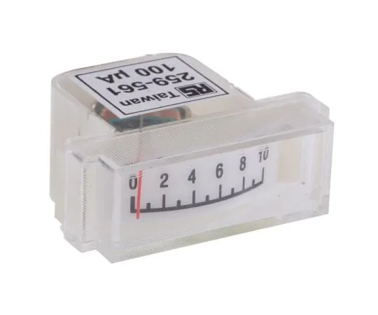 63-6606-98 RS PRO Analogue Panel Ammeter 100μA x 50mm, ±20 % 259-561