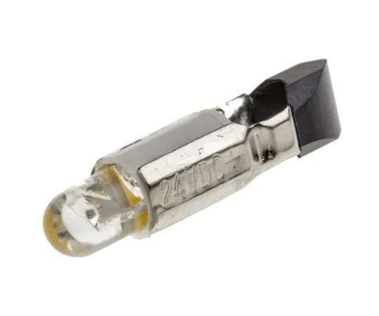 63-6586-35 LED Reflector Bulb, Telephone Slide, Yellow, Single Chip, 5.5mm dia., 24V ac/dc 210-080