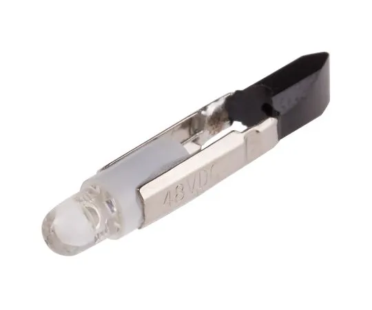 63-6581-37 LED Reflector Bulb, Telephone Slide, White, Single Chip, 5.5mm dia., 48V ac/dc 203-739