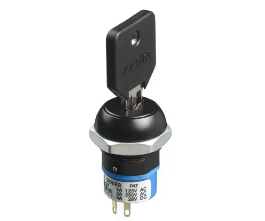63-6991-39 Keylock Switch, Single Pole Double Throw (SPDT), 4 A 2-Way LK6NGB126M3