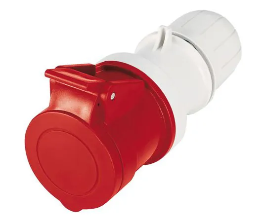 63-6988-55 RS PRO IP44 Red Cable Mount 3P+N+E Industrial Power Socket, Rated At 63A, 415 V 125-4442