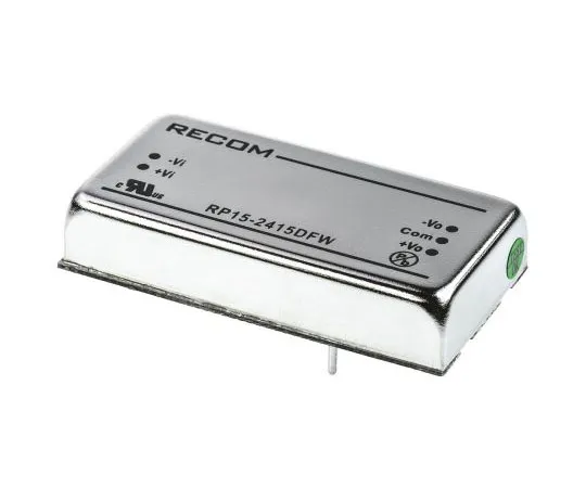 63-7349-93 Recom RP15 FW 15W Isolated DC-DC Converter Through Hole, Voltage in 9 → 36 V dc, Voltage out ±15V dc RP15-2415DFW