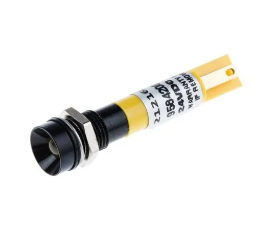 63-6587-91 RS PRO Yellow Indicator, 24 V ac/dc, 8mm Mounting Hole Size, Solder Tab Termination, IP67 212-165