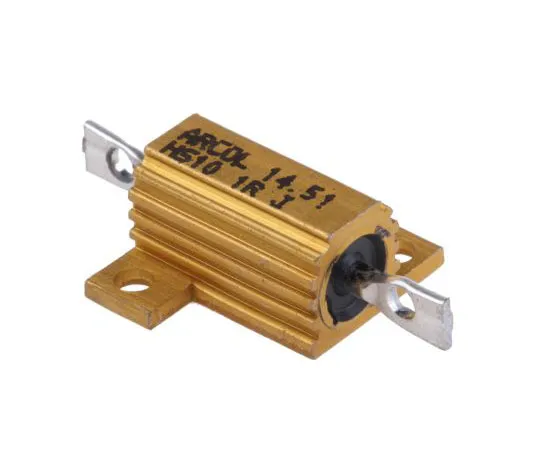 63-7349-08 Arcol HS10 Series Aluminium Ho***d Axial Wire Wound Panel Mount Resistor, 1Ω ±5% 10W HS10 1R J