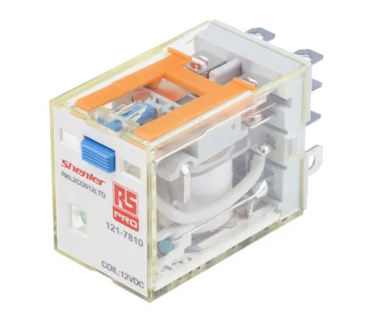 63-6808-94 RS PRO, 12V dc Coil Non-Latching Relay DPDT, 10A Switching Current Plug In, 2 Pole 121-7810