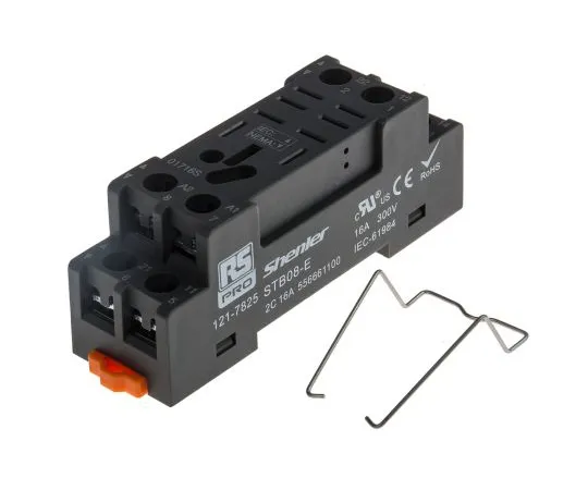 63-6809-02 RS PRO Relay Socket for *** with RS PRO RKL Relays DPDT 8 Pin, DIN Rail, 300V 121-7825