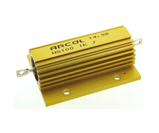 63-7351-56 Arcol HS100 Series Aluminium Ho***d Axial Wire Wound Panel Mount Resistor, 1kΩ ±5% 100W HS100 1K J