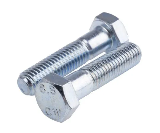 63-6612-16 Clear Passivated, Zinc Steel Hex Bolt, M12 x 50mm 279-789