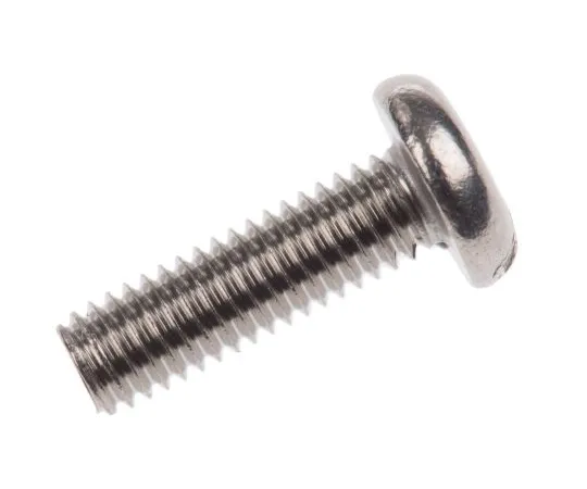 63-6695-38 RS PRO, M3 Pan Head, 10mm Stainless Steel Slot A2 304 Plain 526-956
