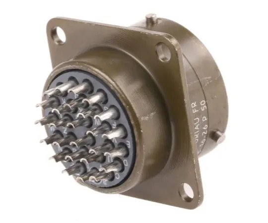 63-7018-98 Souriau 851 Series, 26 Way Panel Mount MIL Spec Circular Connector Receptacle, Pin Contacts,Shell Size 16, Bayonet 85102E1626P50