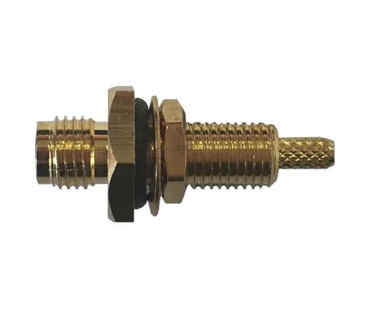 63-6991-29 RF Solutions Straight 50Ω Panel Mount Bulkhead Fitting SMA Connector, Crimp Termination RG174 CON-SMAF-RG174IP