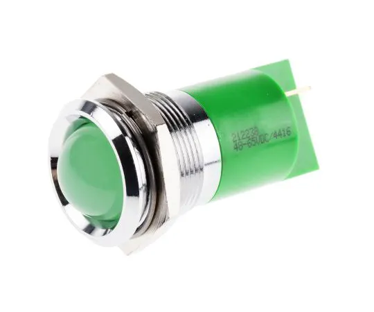 63-6587-98 RS PRO Green Indicator, 48 → 65 V dc, 22mm Mounting Hole Size, Tab Termination 212-238