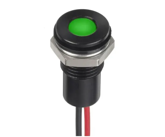 63-7027-77 RS PRO Green Indicator, 24 V dc, 8mm Mounting Hole Size, Lead Wires Termination, IP67 132-9154