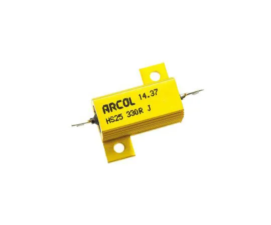 63-7349-48 Arcol HS25 Series Aluminium Ho***d Axial Wire Wound Panel Mount Resistor, 330Ω ±5% 25W HS25 330R J