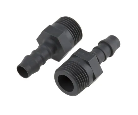63-6729-30 Straight Male Hose Coupling 3/8in Adaptor, 3/8 in BSP Male, Nylon 795-152