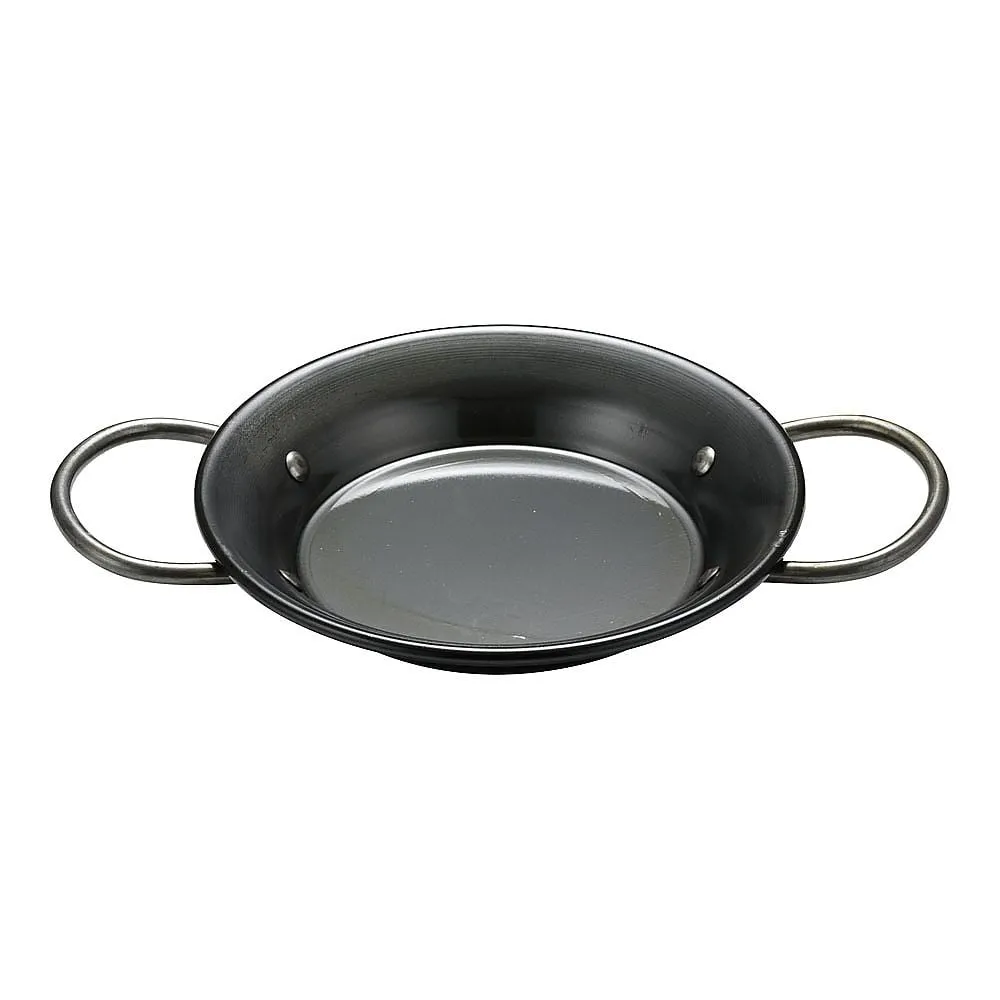 62-6730-91 Iron Paella Hot Pot, Both Hands 18 cm