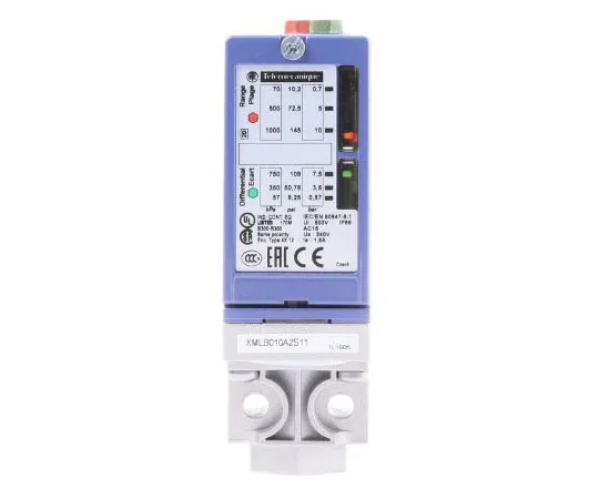 63-7490-36 Telemecanique Sensors Differential for Air, Fresh Water, Hydraulic Fluid, Sea Water Pressure Sensor, 10bar Max Pressure XMLB010A2S11