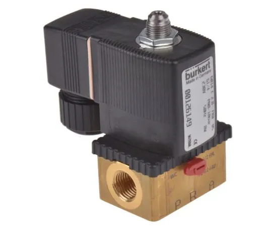 63-7482-82 Burkert Solenoid Valve 126149, 3 port , NC, 230 V ac, 1/4in 126149