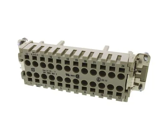 63-7509-10 Han ES Series size 16 A Connector Insert, Female, 24 Way, 16A, 500 V 9330242716