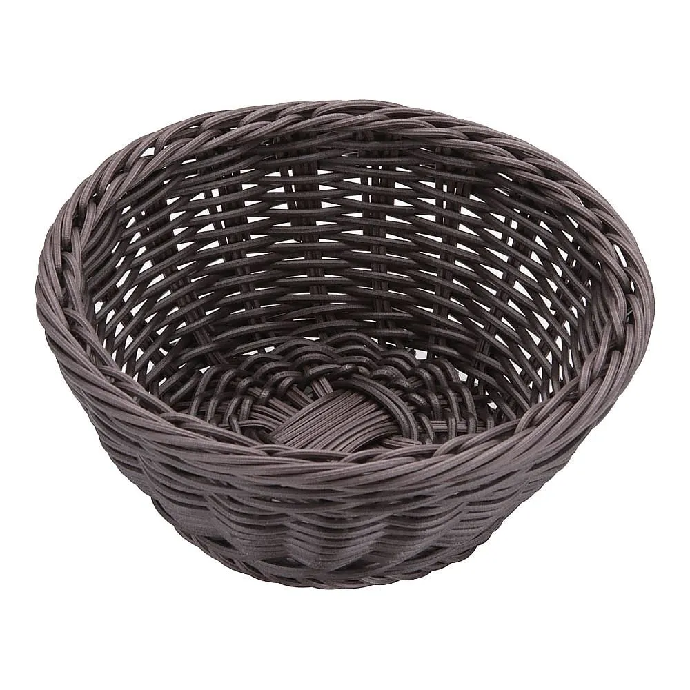 62-6582-19 Resin basket round type dark brown 91-079C