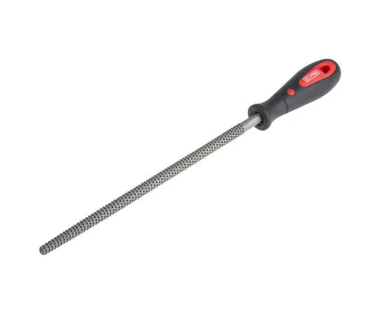 63-7383-60 RS Pro 250mm Bastard, Rasp Cut Round Engineers File With Soft-Grip Handle 161-1501
