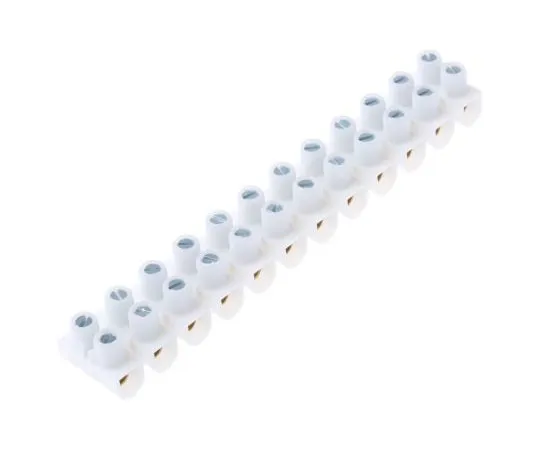 63-7462-99 Legrand 0 342 25 Terminal Strip, Straight, 12way, 2 Row, 57A, 400 V, length 135mm, White 0 342 25