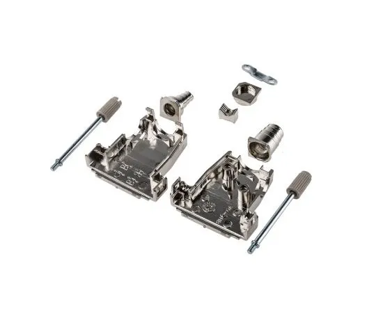 63-7538-06 MH Connectors MHDSSK-T/M Series ABS Angled, Straight D-sub Connector Backshell, 15 Way, Strain Relief MHDSSK-M-15-L-K
