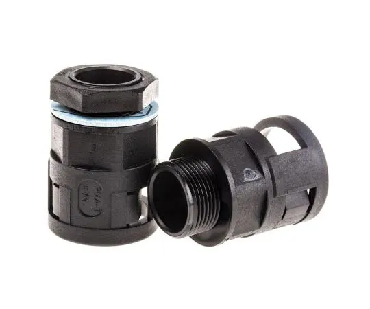 63-7455-43 PMA Straight Cable Conduit Fitting, PA 6 Black Black 23mm nominal size IP68 M25 BVNV-M253