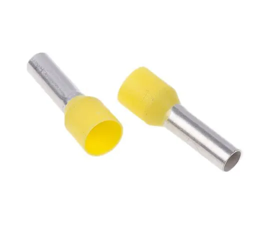 63-7532-78 Weidmuller Insulated Crimp Bootlace Ferrule, 12mm Pin Length, 3.5mm Pin Diameter, 6mm² Wire Size, Yellow 9019220000