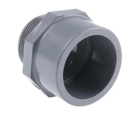 63-7433-58 Georg Fischer Straight ABS Adapter, 1-1/2 in R Male x 1-1/2 in Cement Female 729911710