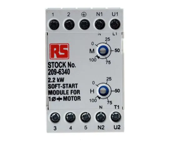 63-7424-34 RS 12 A Soft Starter, 2.2 kW, 230 V ac 209-6340