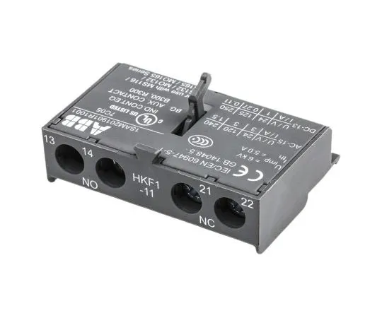 63-7547-32 ABB HK1, NO/NC (2), Auxiliary Contact, Front Mount, 1 A dc, 3 A ac 1SAM201901R1001 HKF1-11