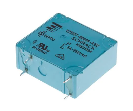 63-7452-11 TE Connectivity SPST Non-Latching Relay PCB Mount, 24V dc Coil, 5A V23057B6A102