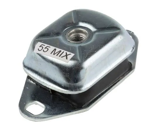 63-7385-53 RS PRO Rectangular M12 Zinc Plated Steel Anti Vibration Mount 65 Compression Load ,120mm dia. Natural Rubber +100°C 162-3229